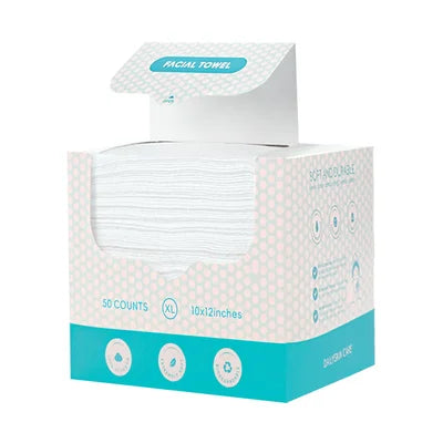 Box of disposable face towels